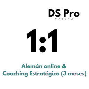 DS Pro online | Aprende alemán online 11 Clases Online 1:1 - Alemán & Coaching Estratégico (3 meses)